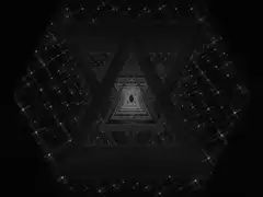 Infinite triangle tunnel zoom