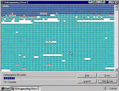Windows 95 Defragmenting Drive C