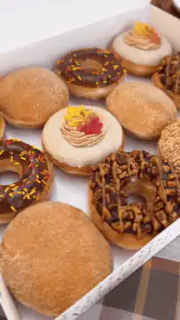 assorted donuts in a box