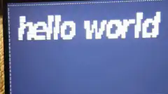 hello world text disappears