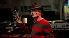 Freddy Krueger wiggles fingers