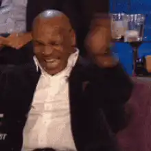 Mike Tyson laughing hysterically