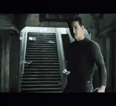 Neo dodging bullets in The Matrix