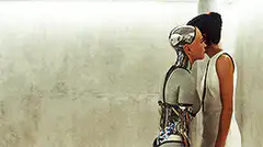 Ava and Iceman kiss in Ex Machina
