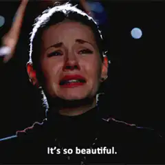 Crying woman says it's so beautiful