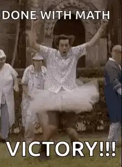 Man in tutu celebrating done with math