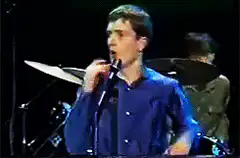 Thom Yorke singing on stage