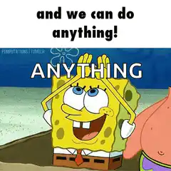 SpongeBob rainbow hands anything