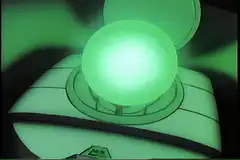 green orb vaporizes man into skeleton