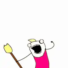 cartoon character screaming with yellow burst