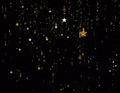 falling gold stars and sparkles