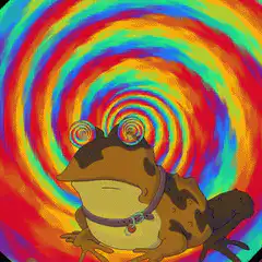 psychedelic frog spiral eyes