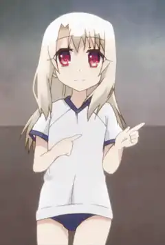 Anime girl pointing fingers