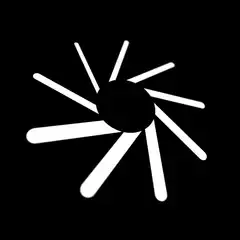 white loading spinner on black