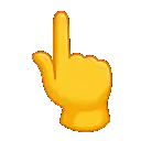 Yellow hand pointing up emoji