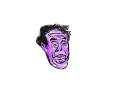 purple face laser eyes