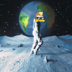 Cool Astronaut Dancing on the Moon