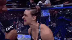 UFC fighter screaming into microphone