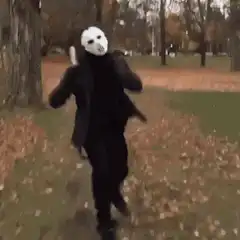 Masked killer attacks friends in park