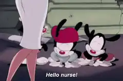Yakko, Wakko, and Dot Hello Nurse