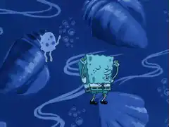 SpongeBob dancing with color filters