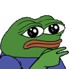 Sad Pepe Frog Thinking