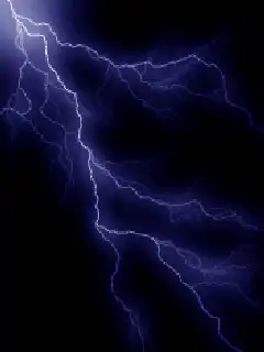 Flickering purple lightning bolts