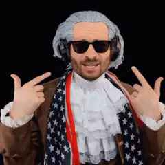 Alexander Hamilton listening to music