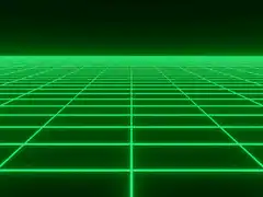 Green retro grid floor animation