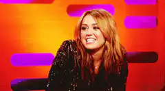 Miley Cyrus laughing