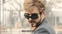 Cut a hole in a box