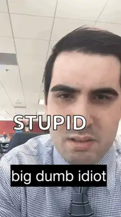 Man making a stupid face