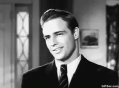 Marlon Brando smirking