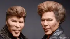 David Hasselhoff singing with distorted face