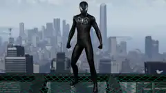 Black Spider-Man on rooftop