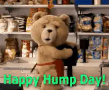 Ted dancing in a grocery store
