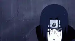 Itachi Uchiha crying in the rain