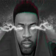 Jeezy with glowing eyes lightning