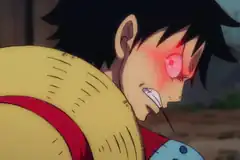 Luffy with glowing red eye