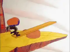 Wile E. Coyote seesaw fail