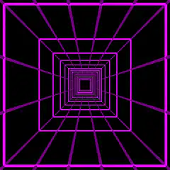 Purple geometric tunnel animation