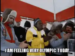 I am feeling very olympic today