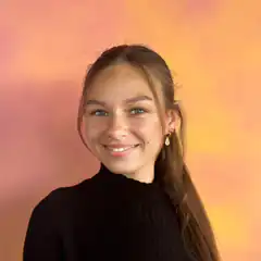 Smiling girl with ponytail