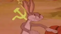 Bugs Bunny with Soviet Hammer and Sickle