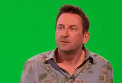 Greg Davies green screen reaction