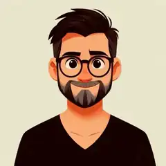 Bearded Man with Glasses Smiling