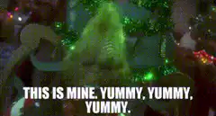 Gremlins eating Christmas tree