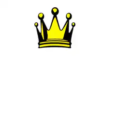 Melting yellow crown logo