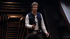 Han Solo shrugging with blaster