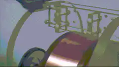 cylinder on moving belt
